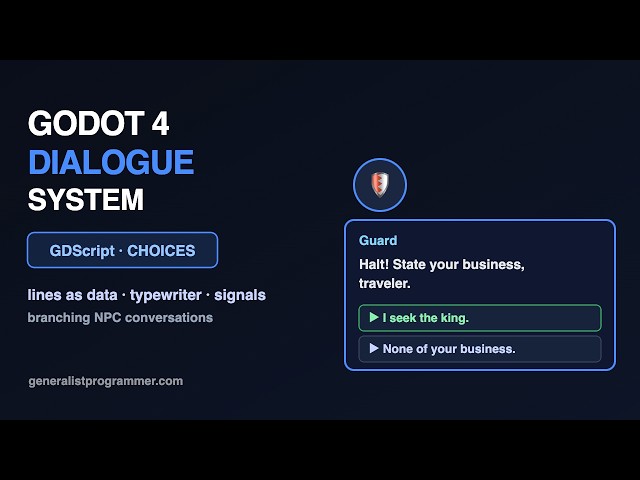 Godot Dialogue System in GDScript (Godot 4)