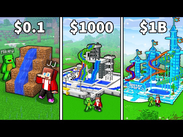 From POOR to RICH: Mikey and JJ Water Slide Challenge in Minecraft - Maizen