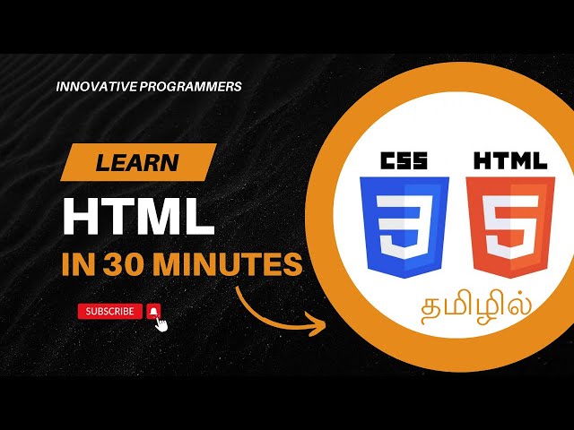 HTML Basics in Tamil | Create Your First Website with Simple Coding in 30 minutes