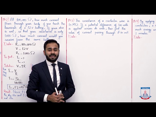 Class 10 - Physics - Chapter 14 - Lecture 20 Numericals (14.1 to 14.4) - Allied Schools