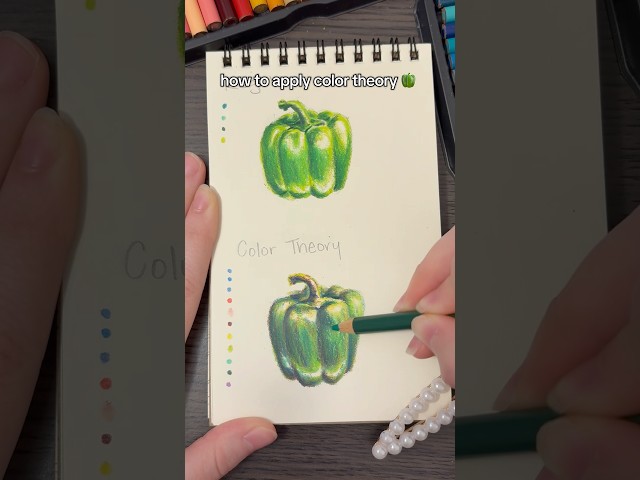 How to elevate art with color theory pepper | colored pencil tutorial art #colortheory #coloring