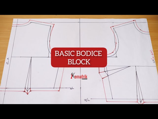 How to draft a BASIC BODICE BLOCK (Beginners Friendly)