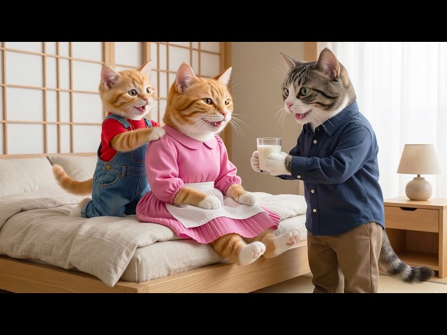 💔🐱 Mama Cat Is Very Sick — Ginger Kitten & Papa Cat Care for Her with Love ❤️ Heartwarming Story