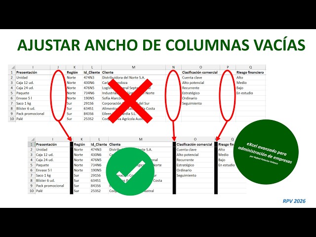 How to adjust the width of empty columns