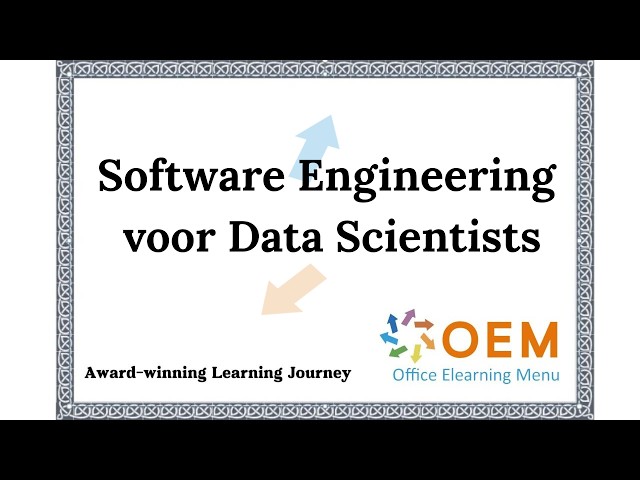 Software Engineering voor Data Scientists Training Opleiding Cursus – Klaar voor AI?