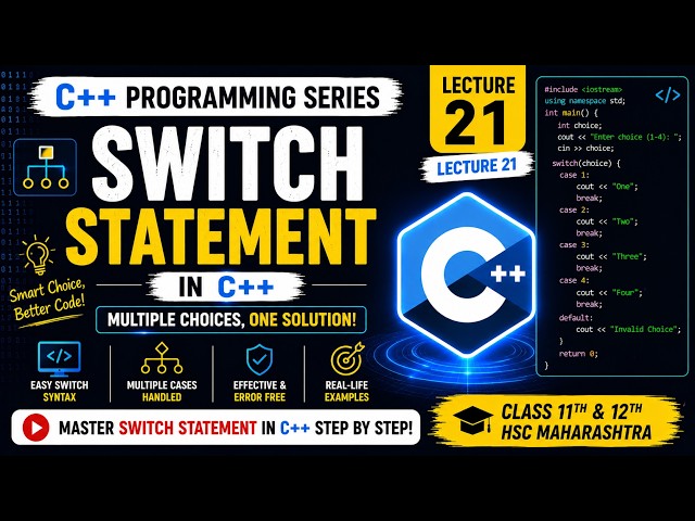 Stop Using Long if-else! Learn Switch Statement in C++ | Hindi Tutorial