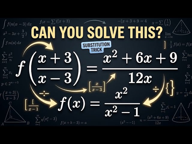 How to Solve This Functional Equation Using Substitution! | Step-by-Step