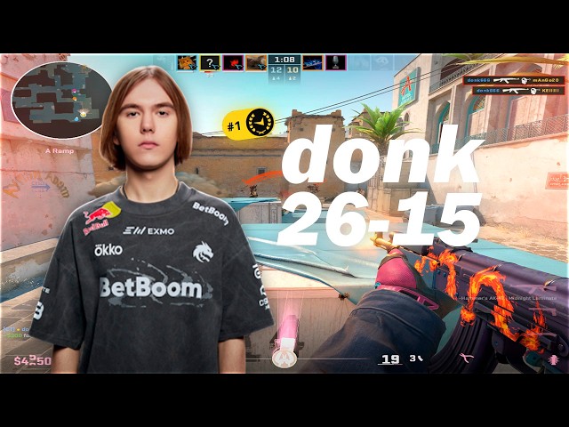 donk (26-15) PLAYS FACEIT AFTER FURIA w/ MAGIXX - FACEIT TOP #1 4500 ELO | CS2 DEMO POV + VOICECOMMS