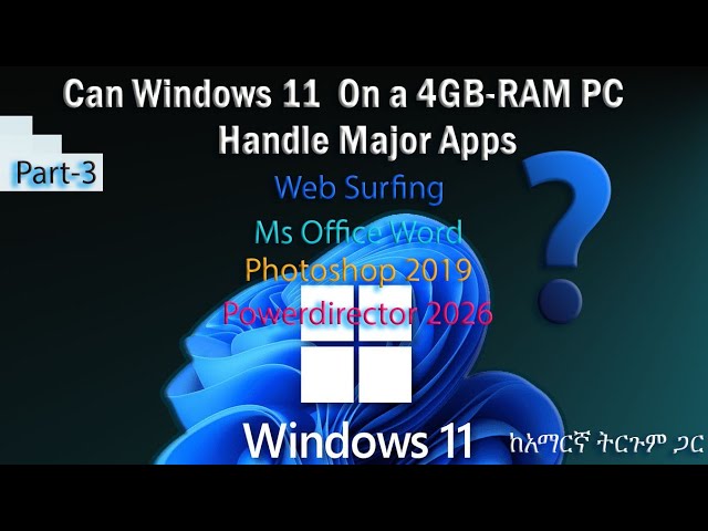 Can Windows 11 On a 4GB RAM Pc Handle Major Real Apps? - Witness it Yourself!!!