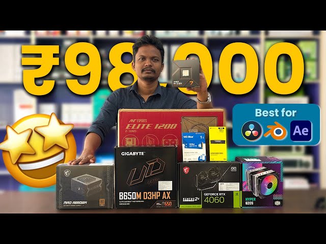 Ryzen 7 7700x + RTX 4060 PC Build 2025 🤩 For Gamers & Editors தமிழ் | TechNerdTamil