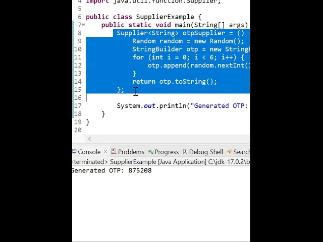 Supplier Java Example