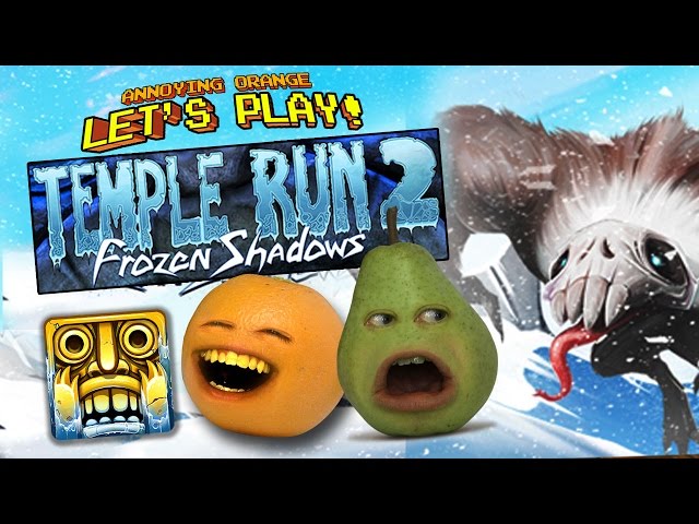 Annoying Orange and Pear - TEMPLE RUN 2: FROZEN SHADOWS!