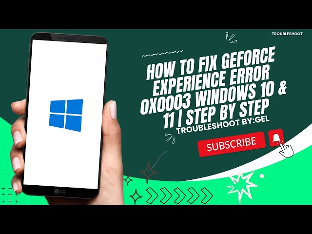 TROUBLESHOOT ⚙️ | HOW TO FIX GEFORCE EXPERIENCE ERROR 0X0003 WINDOWS 10 & 11 | STEP BY STEP
