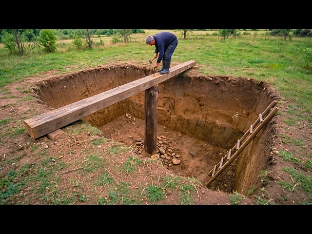 He Built a 2-Room UNDERGROUND CABIN in His Backyard