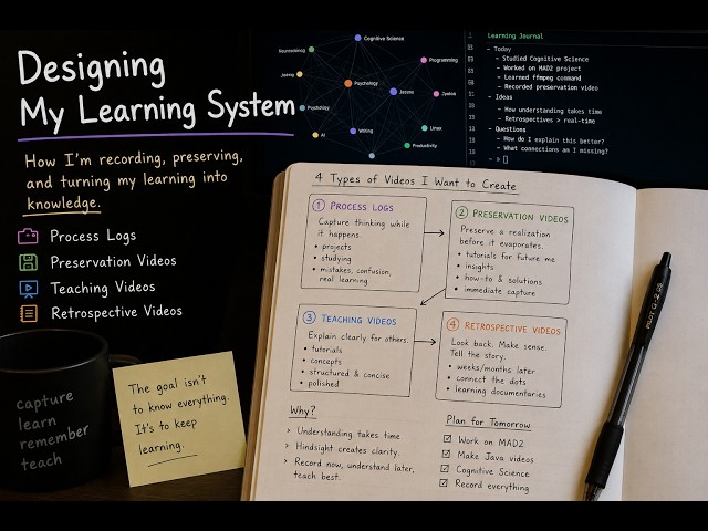 Learning Log #3: Designing My Learning System | How I Want to Document Everything I Learn