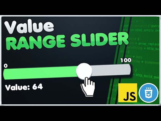 JavaScript + CSS Range Slider | Costum Value Range Slider Webdesign Tutorial