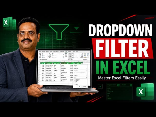  Excel Dropdown Filter in Just 2 Minutes 🔥 | Master Filter Function Easily | Sanjay Tech Hub