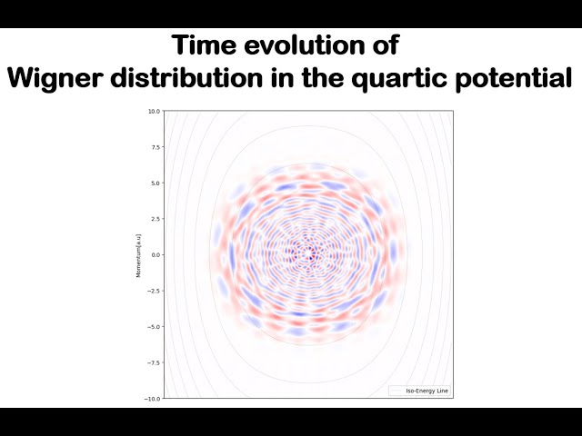 Wigner quasi-probability distribution in the quartic potential.