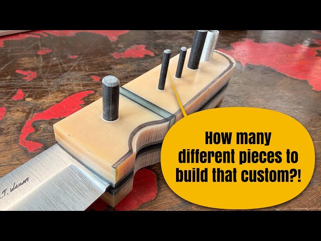 17 PIECES?! This 1-of-1 BushCrafter Is INSANE 🔥 #handbuilt #customknives #bushcraft #ltwrightknives.