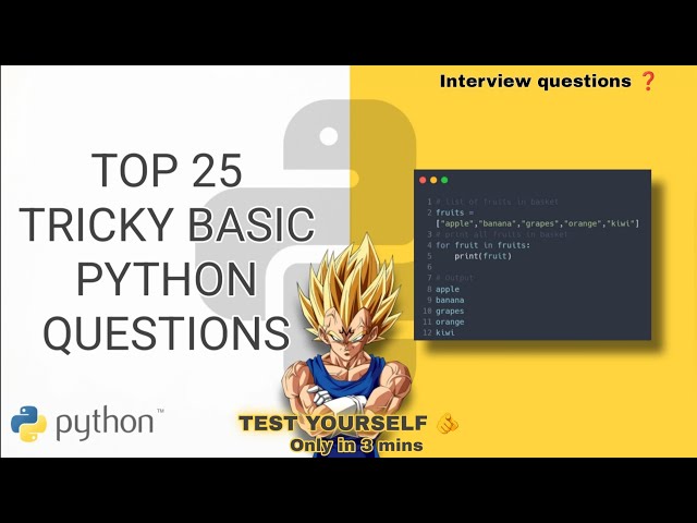 Only 1% Can Solve All 25 Python Questions! 🔥