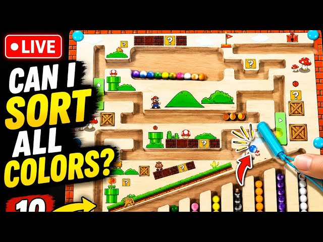 🔴 LIVE Magnetic Ball Color Sorting Challenge 🧲#shorts #ColorSorting #Satisfying #MagneticMaze