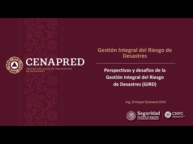 Course: Comprehensive Disaster Risk Management, Topic 1