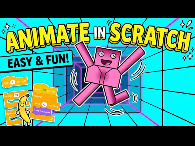 How to Animate a Jumping Robot in Scratch! | 8 Minutes of Animation 🤖⚡