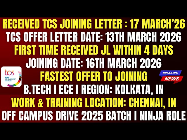 😱TCS MAR MASS ONBOARDING | FASTEST INTERVIEW TO JOINING TIMELINES | REMAINING JOINING ON 16 MAR-2026