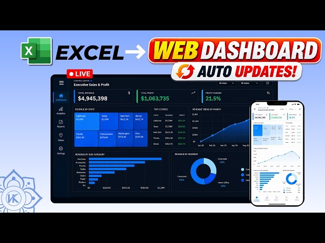 Connect an Excel Sheet to a Live Web Dashboard Using AI (Auto-Updating)