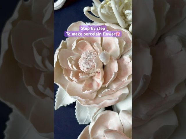 How to Make stunning flower from clay #clayart #ceramic #claycraft #flowers