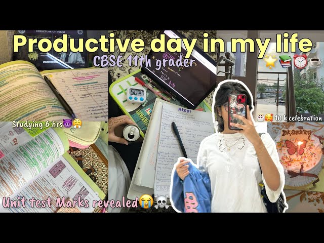 [Study Vlog📚✨] marks revealed, studying, making notes☘️🌟| CBSE 11th grader | class 11 
