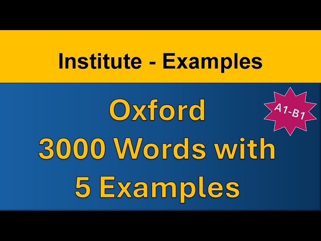 Institute - Examples