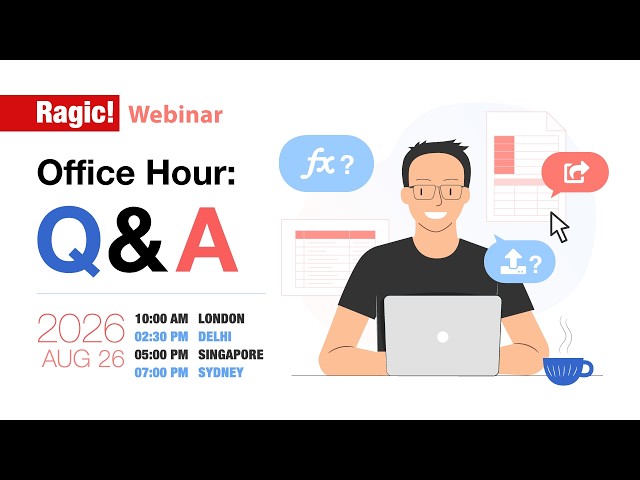 Live Ragic No-Code Database Q&A Session With Jeff, Ragic Founder 🗓️ Aug 26th 2026