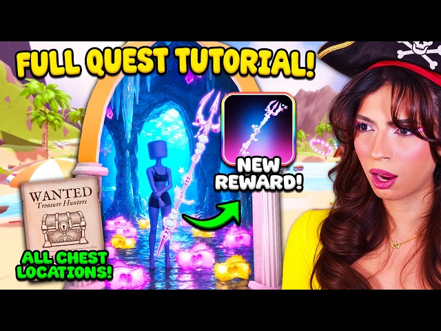 SUMMER QUEST *TUTORIAL* in Dress to Impress! (FULL QUEST GUIDE, ALL GEM + CHEST LOCATIONS!!) 🏴‍☠️