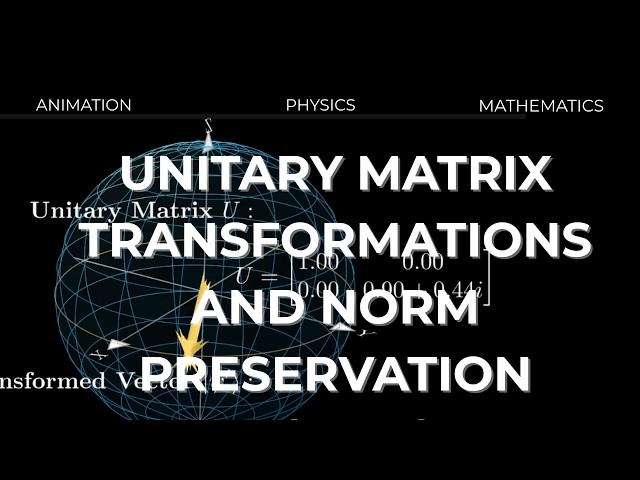 Unitary Matrix Transformations and Norm Preservation in 3D