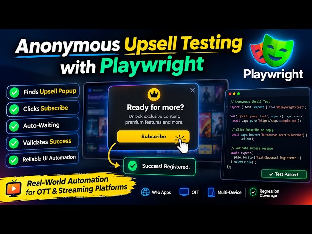 Playwright Automation: Testing an Anonymous Upsell Popup