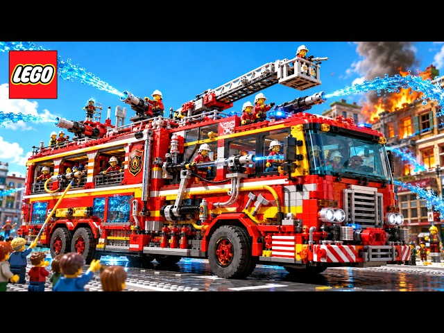 I Built a GIANT LEGO Fire Bus to Save the City 🚌🚒🔥 | LEGO Auto Tech
