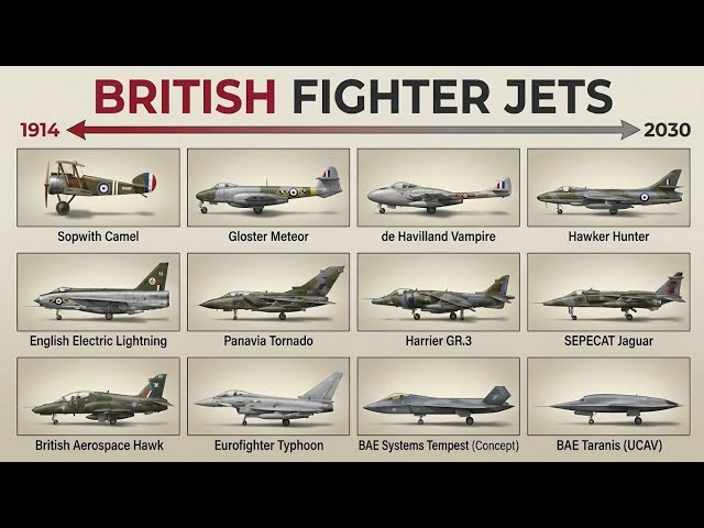 Every British Fighter Aircraft Ever Made (1914–2030)