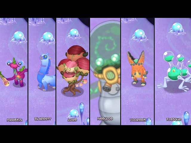 Plasma Islet but Each Monster is Zoomed in! - My Singing Monsters
