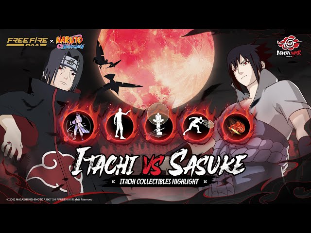 Itachi VS Sasuke | Itachi Collectibles Highlight | Free Fire MAX x NARUTO SHIPPUDEN