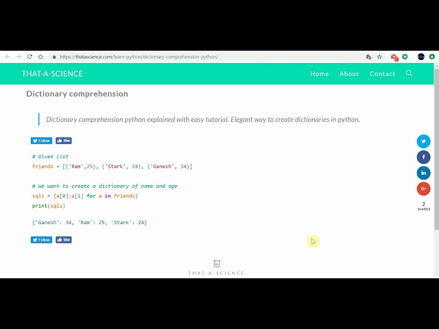 Dictionary comprehension python