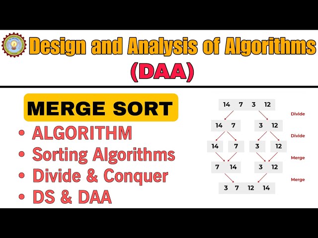 Merge Sort | ALGORITHM | Sorting Algorithms | Divide & Conquer | DS & DAA | #exampreparation 