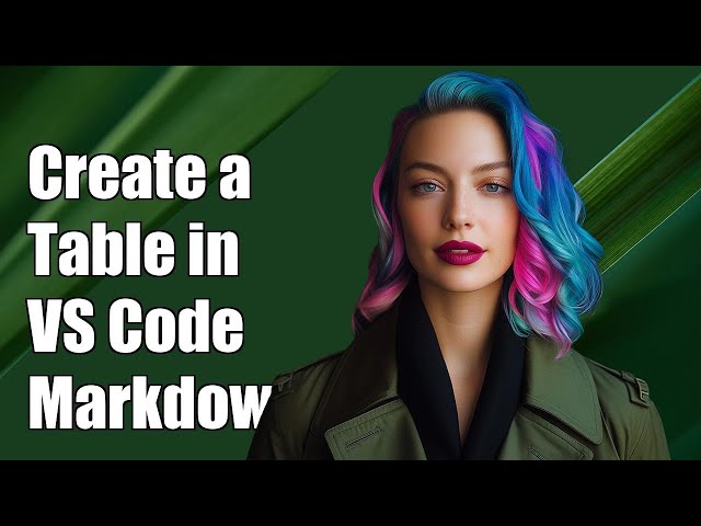 Is it possible to create and preview a table using Visual Studio Code Markdown?