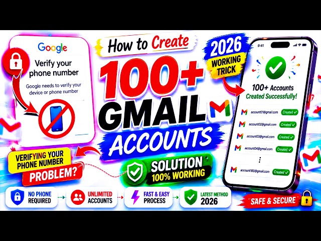 How to create 100+ gmail accounts | Verifying your phone number problem solution |Working trick 2026