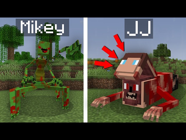 JJ and Mikey SCARY TRANSFORMATIONS in Minecraft !? Maizen