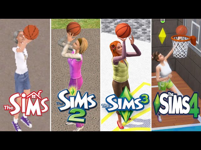 Sims 1, Sims 2, Sims 3, Sims 4 - Basketball Evolution