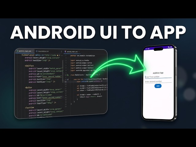 Android App Layout UI interface and Kotlin MainActivity in Telugu | Gopi GK