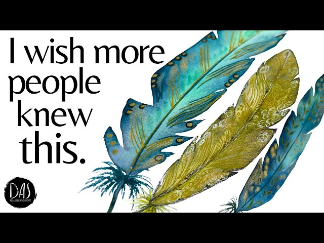 I wish more people knew how easy watercolor can be -- Paint and doodle beginner-friendly feathers