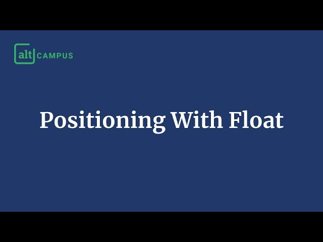 CSS Float Property Tutorial