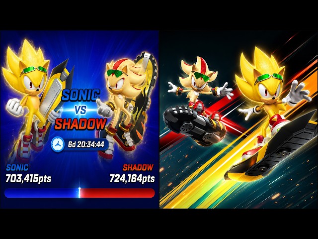 Sonic Forces Speed Battle - Team Riders Super Sonic vs Team Riders Super Shadow New Event Update